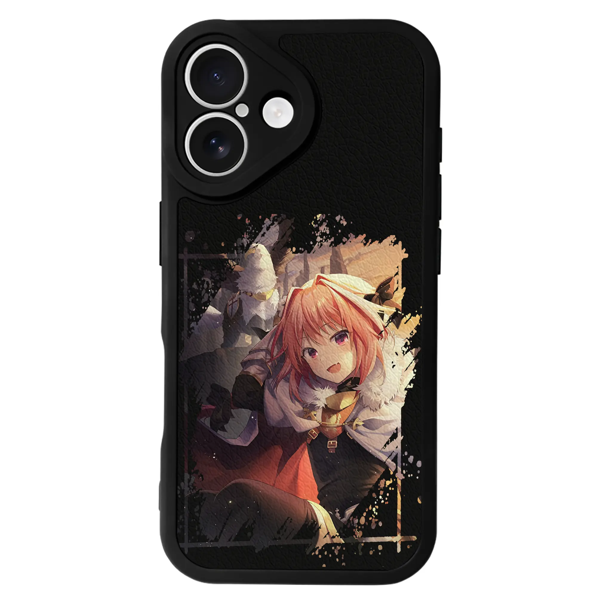 FGO グッズ,アストルフォ - IPhone 16シリーズ対応 ・ シリコンスマホケース ・ レザー調 ・ 高精度フィット ・ 耐衝撃 ・ ワイヤレス充電対応 ・ 精密カット